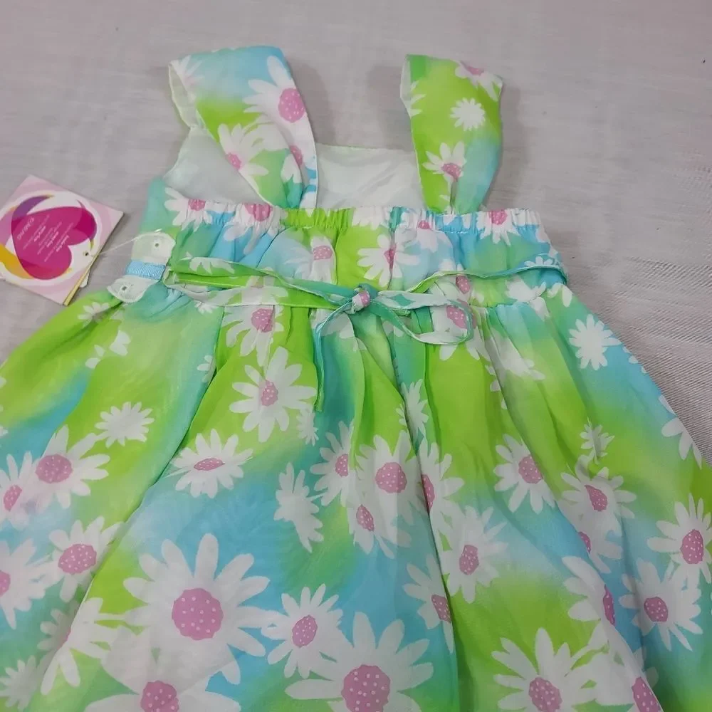 Youngland Floral Print Eyelet Dress 24 Months
